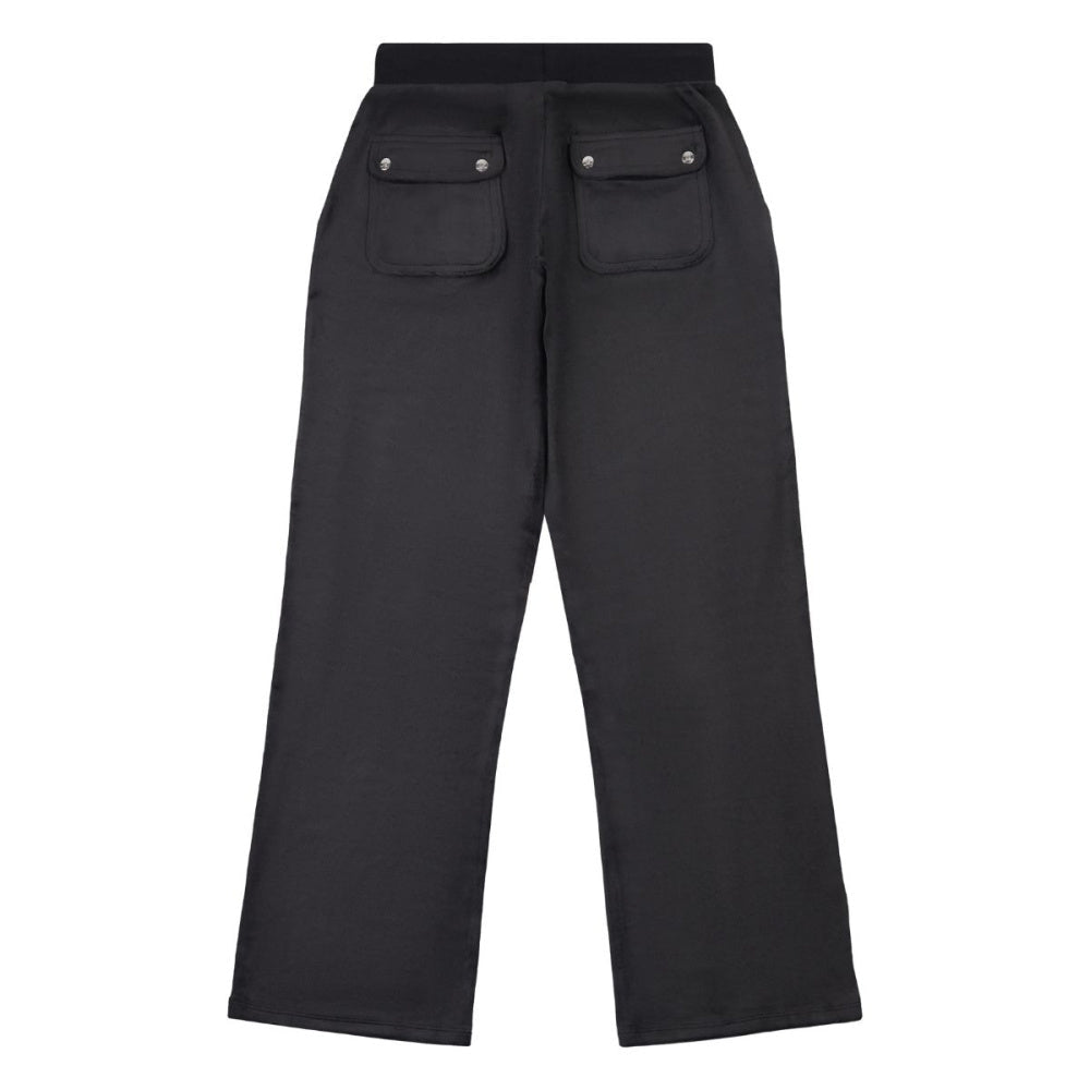 Juicy Couture - Bukse Tonal Wide Leg Jogger Jet Black - Guttelus