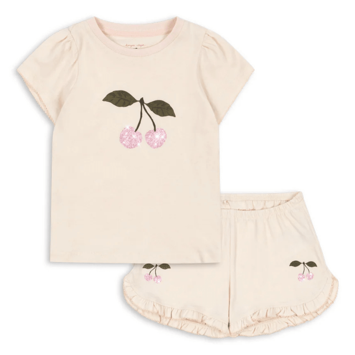 Konges Sløjd - 2-delt Sommersett Famo Frill Buttercream - Billige barneklær