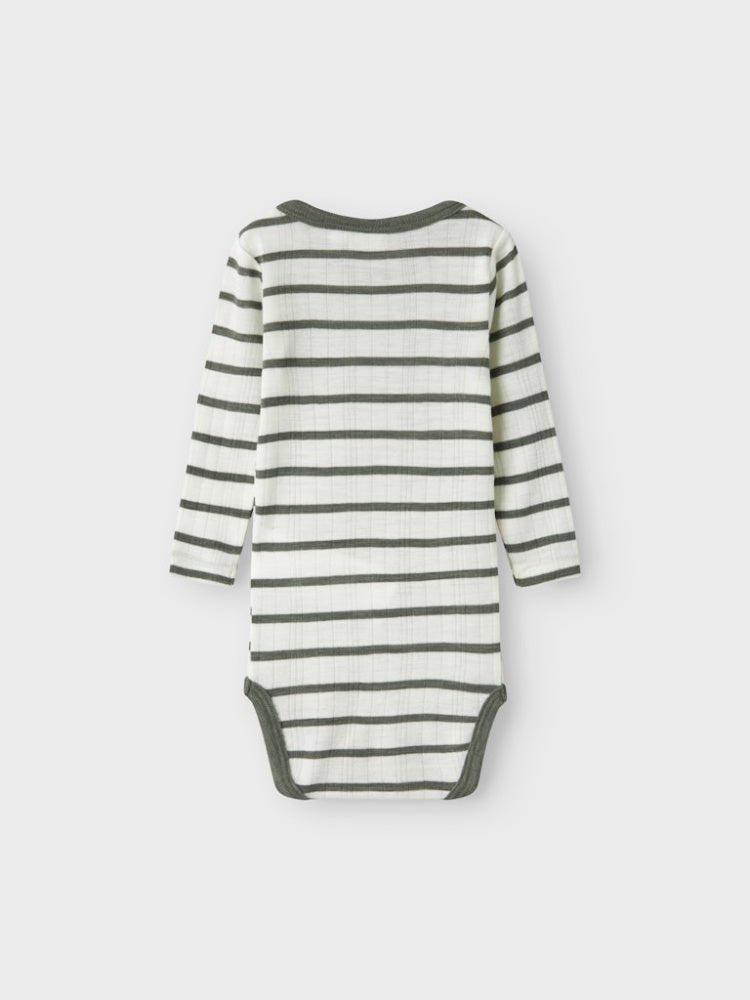Name It - Body Ull Baby Wang Striper Mulled Basil - Guttelus