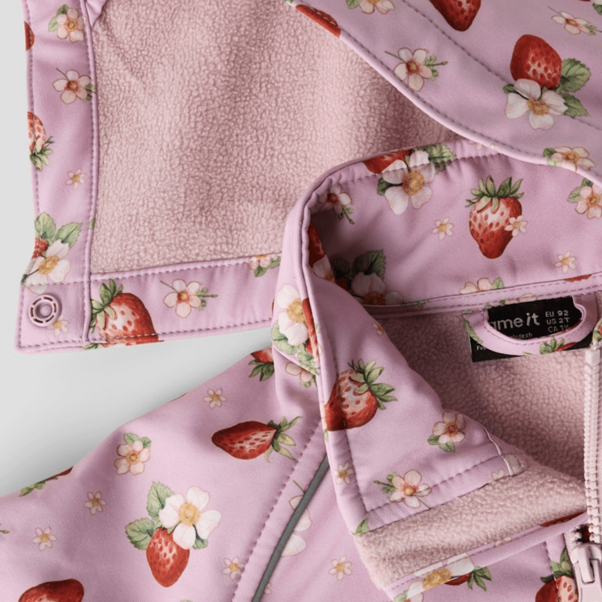 Name It - Softshelldress Alfa08 Keepsake Lilac Strawberry - Billige barneklær