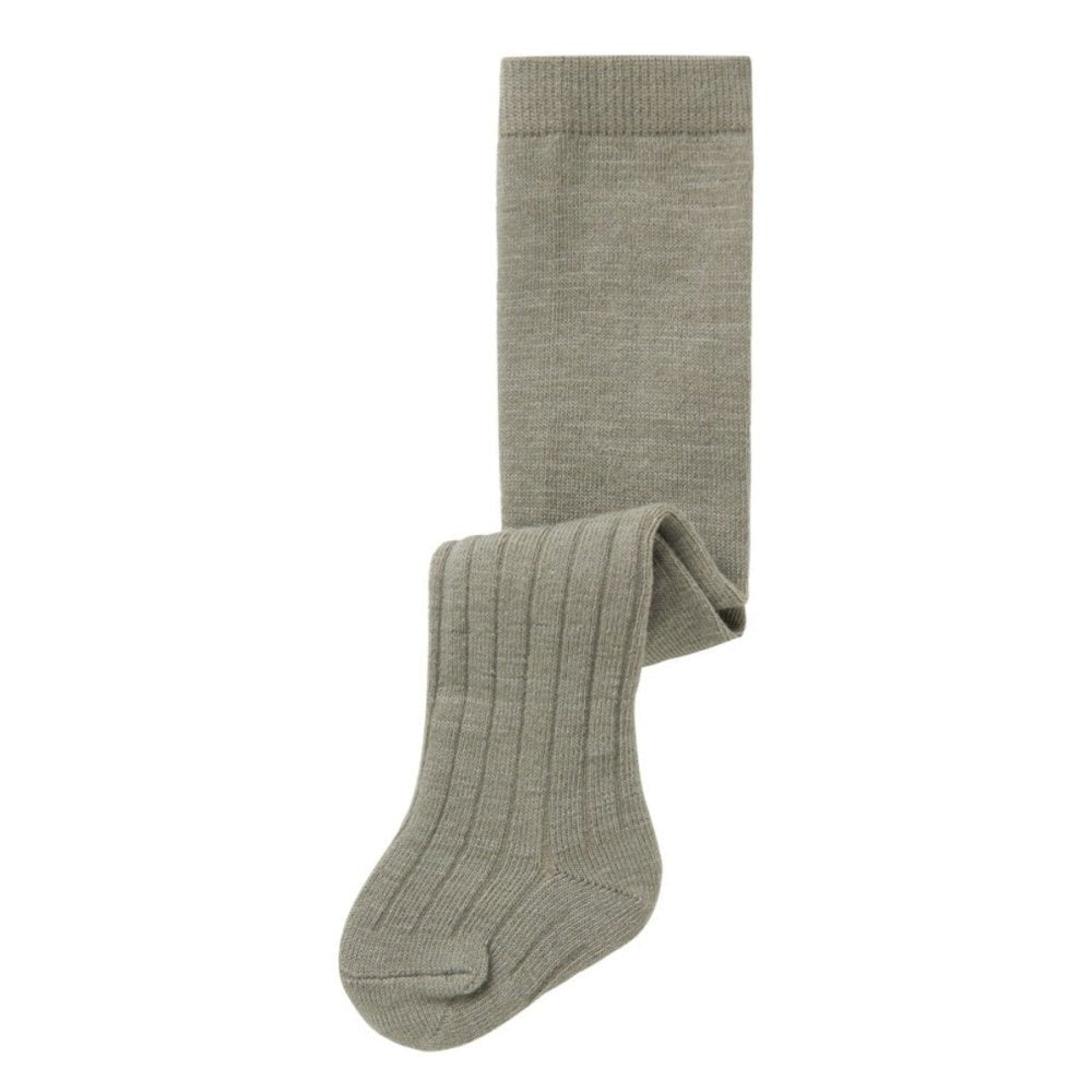 Name It - Strømpebukse Baby Ull/ Bomull Rib Wakma Dried Sage - Guttelus.no