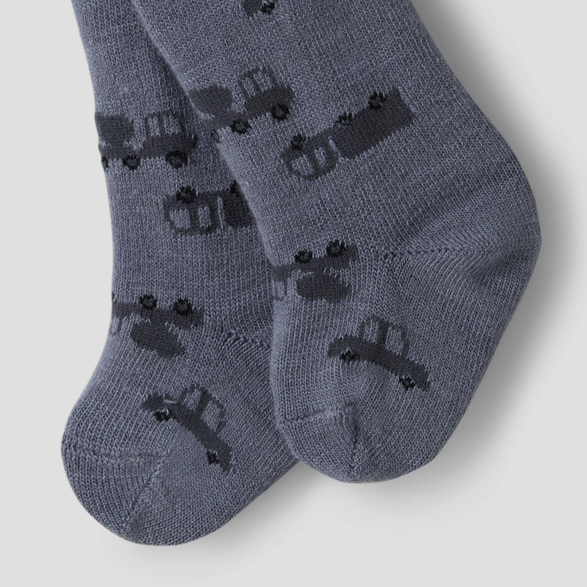 Name It - Strømpebukse i Ull/ Bomull Baby Wak Folkstone Gray Machines - Guttelus
