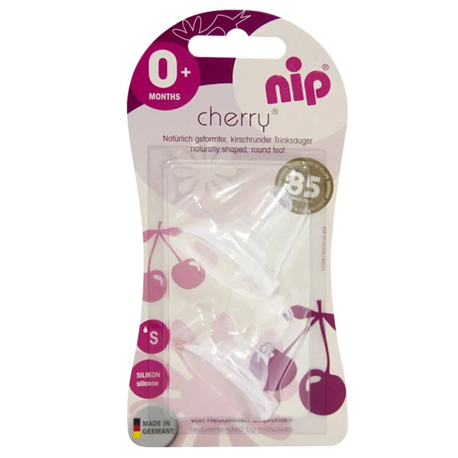 Nip- Flaskesmokk 0+ mnd Cherry Medium Flow - Guttelus.no
