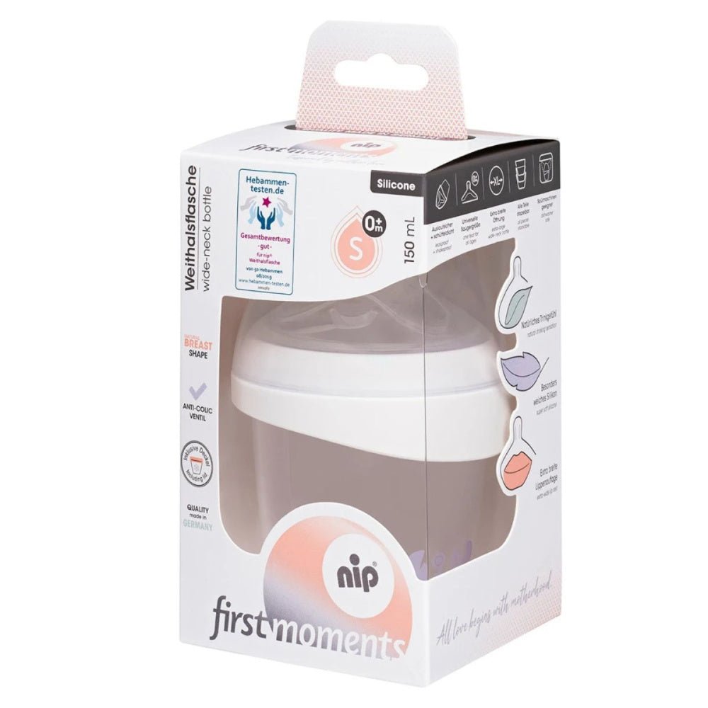 Nip- Tåteflaske First Moments Frog 150 ml - Guttelus.no