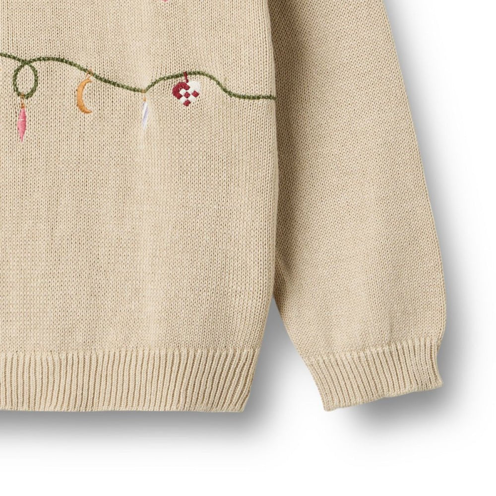 Wheat - Julegenser Knit Lisa Offwhite - Guttelus.no