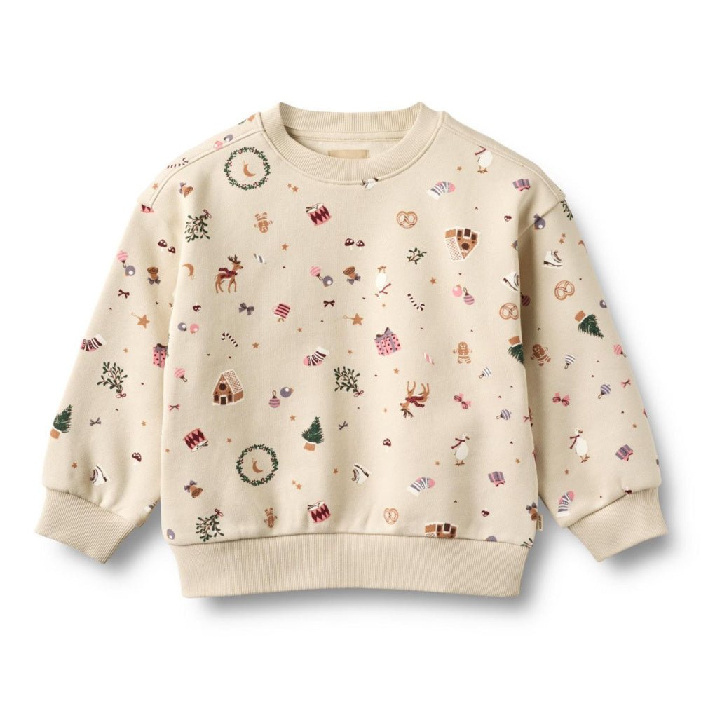 Wheat - Julegenser Sweat Elliot Offwhite Holiday - Guttelus.no
