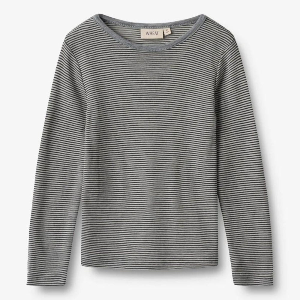 Wheat - Ulltrøye Alfie Navy Stripe - Guttelus