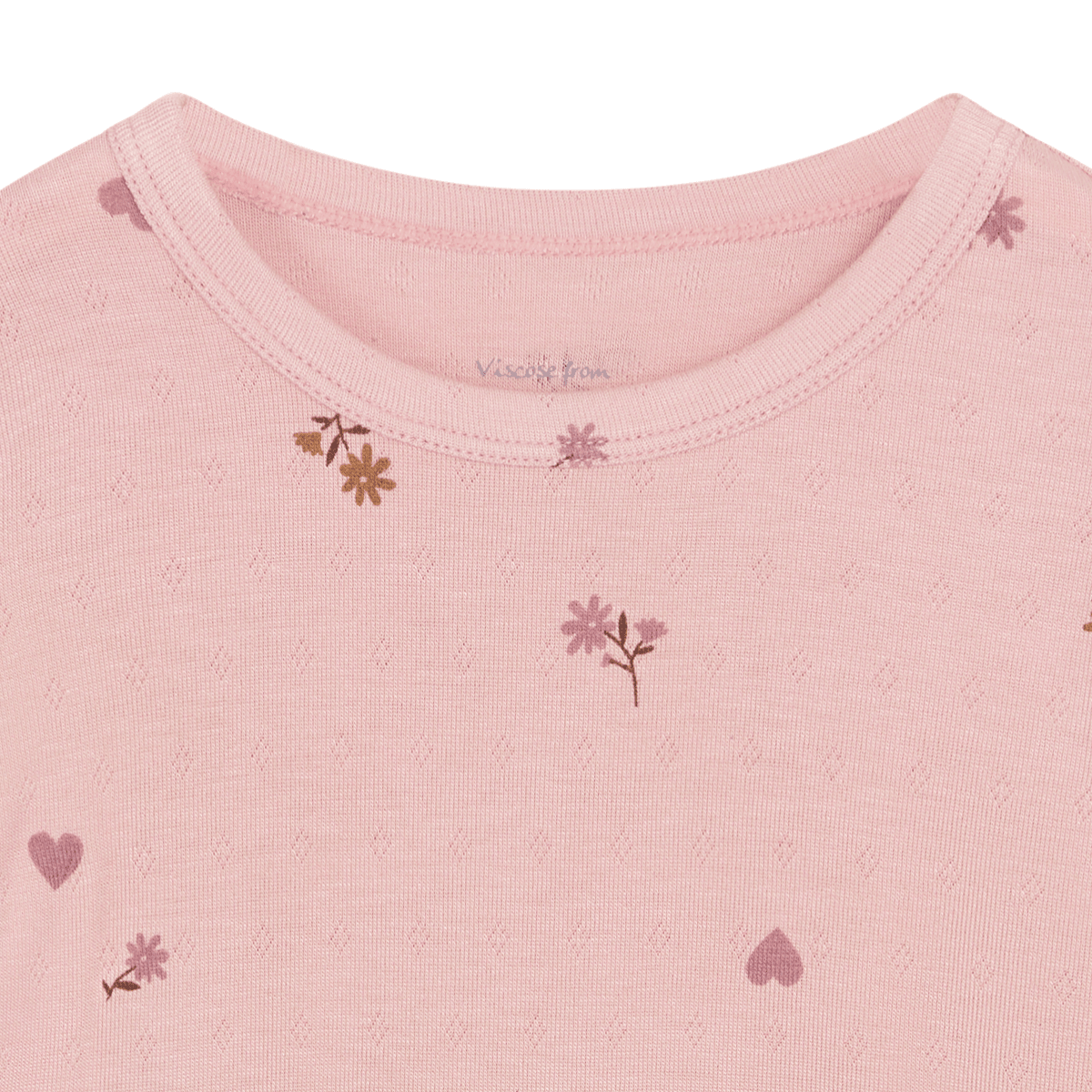 Hust and Claire - Genser Bambus Austin Flower Heart Dusty Rose - Billige barneklær