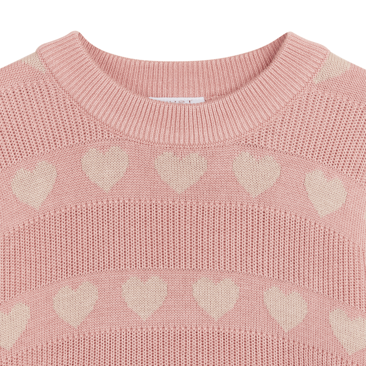 Hust and Claire - Genser Bambus Pos Jacquard Knit Dusty Rose - Guttelus.no