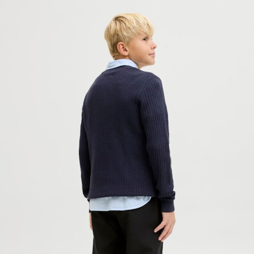 Jack & Jones - Genser Knit Blubarkley Zigzag Night Sky - Billige barneklær