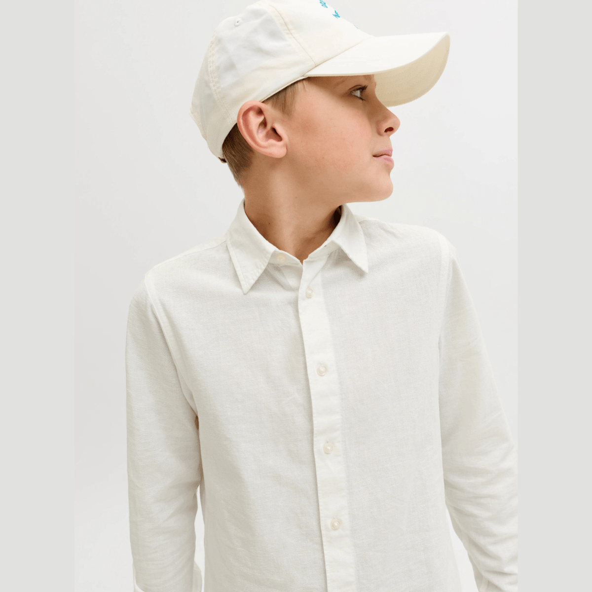 Jack & Jones - Linskjorte Breeze White - Billige barneklær