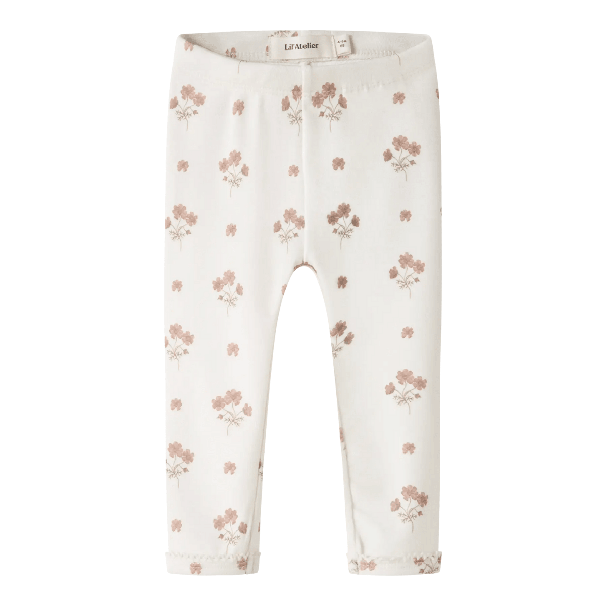Lil'Atelier - Leggings Baby Layo Coconut Milk Flower Pink - Billige barneklær