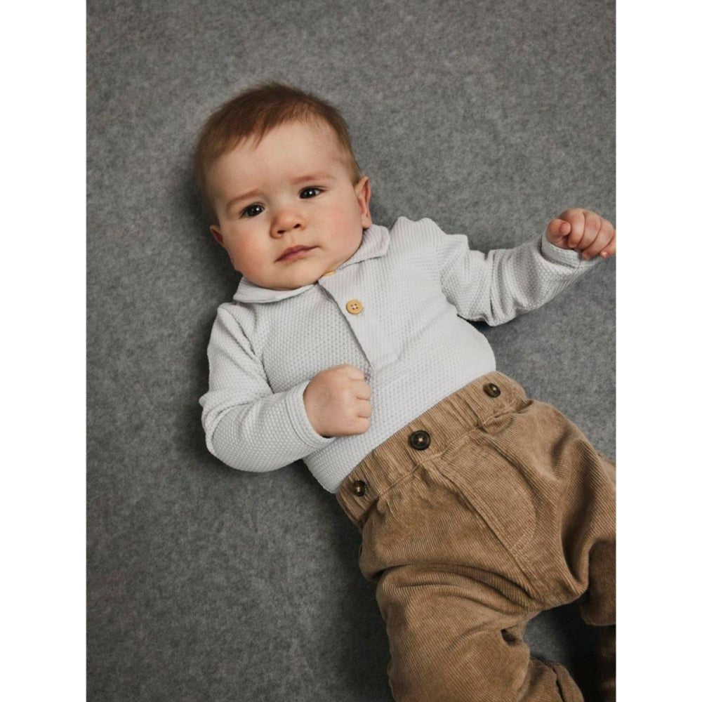 Name It - Bukse med Seler Baby Cord Weathered Teak - Guttelus
