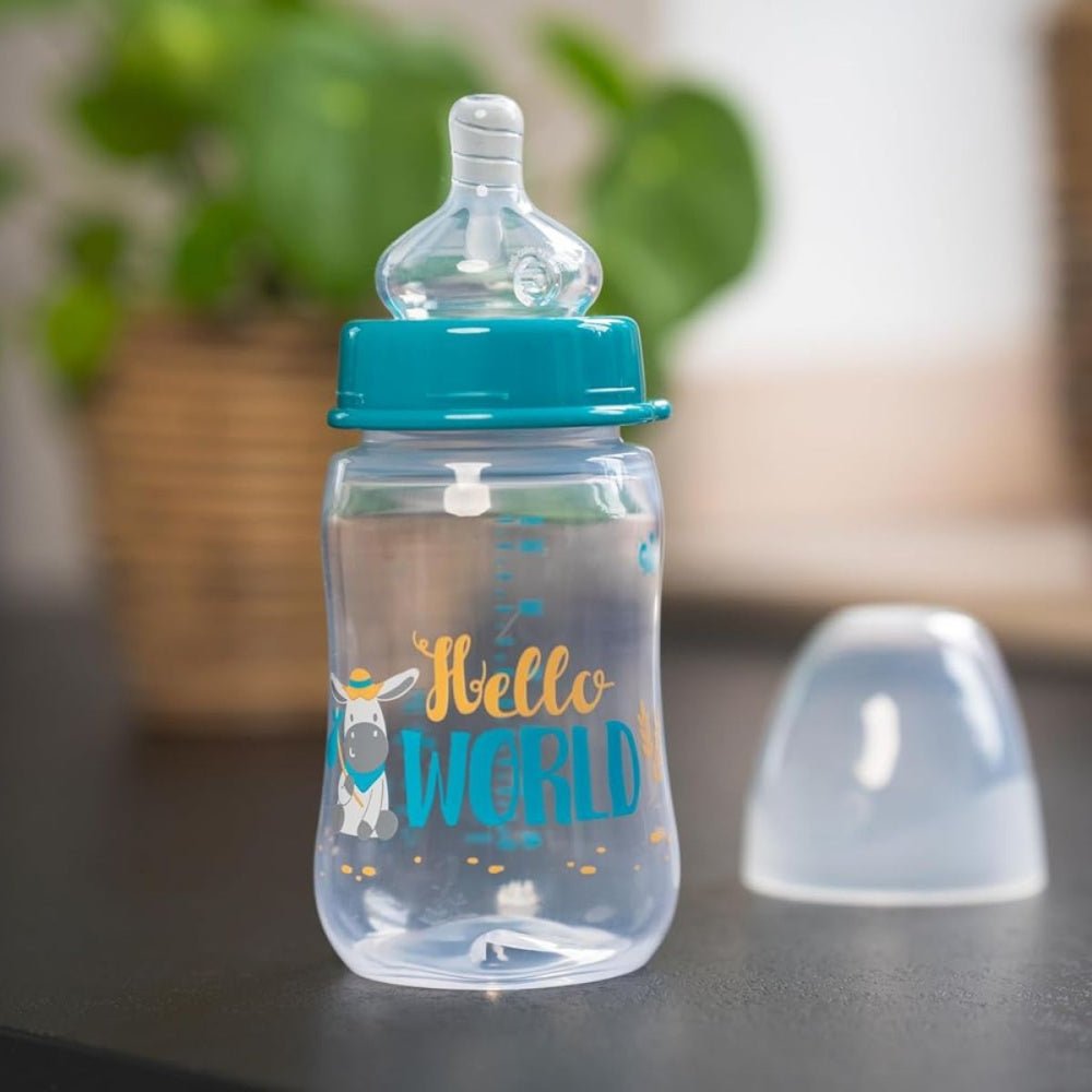 Nip- Tåteflaske Hello World 260ml - Guttelus.no