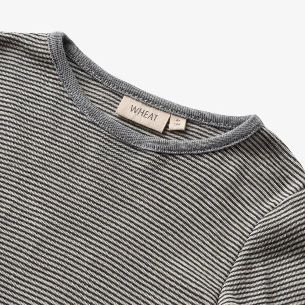 Wheat - Ulltrøye Alfie Navy Stripe - Guttelus